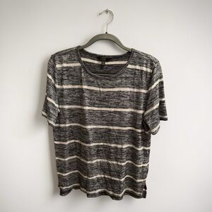 Banana Republic Navy and White Striped Tee